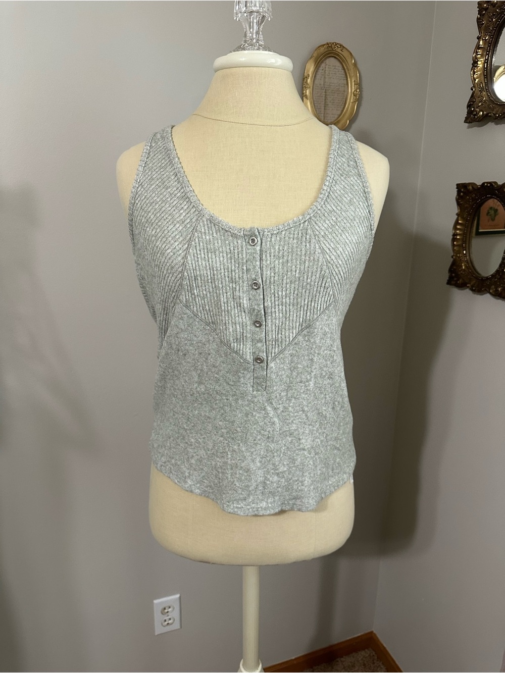 Anthropologie Saturday Sunday Super Soft Lucie Ribbed Racerback Tank